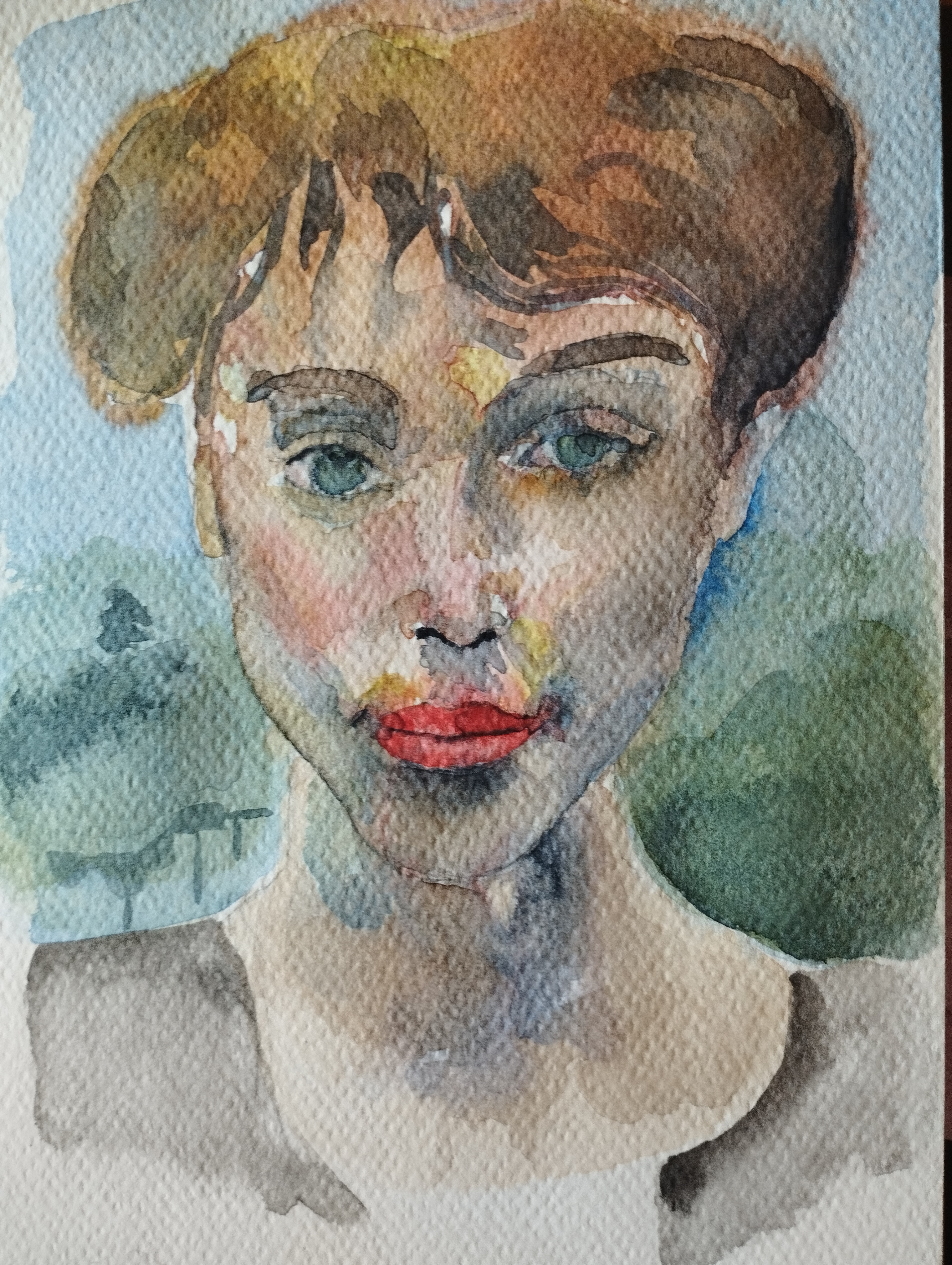 Portrait au paysage
